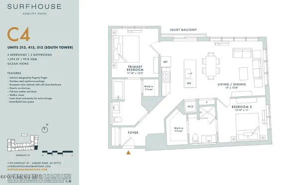 $6,160 | 1150 Kingsley Street, Unit 413, Asbury Park, NJ 07712