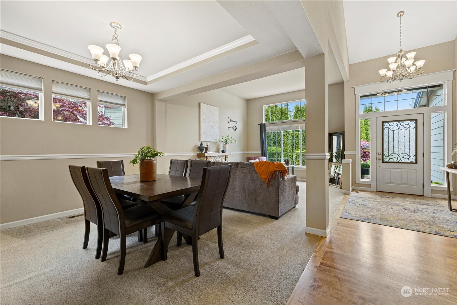 428 199th Place Southeast Bothell, WA 98012 - Photo 6 of 40 a view of a dining room with furniture and chandelier