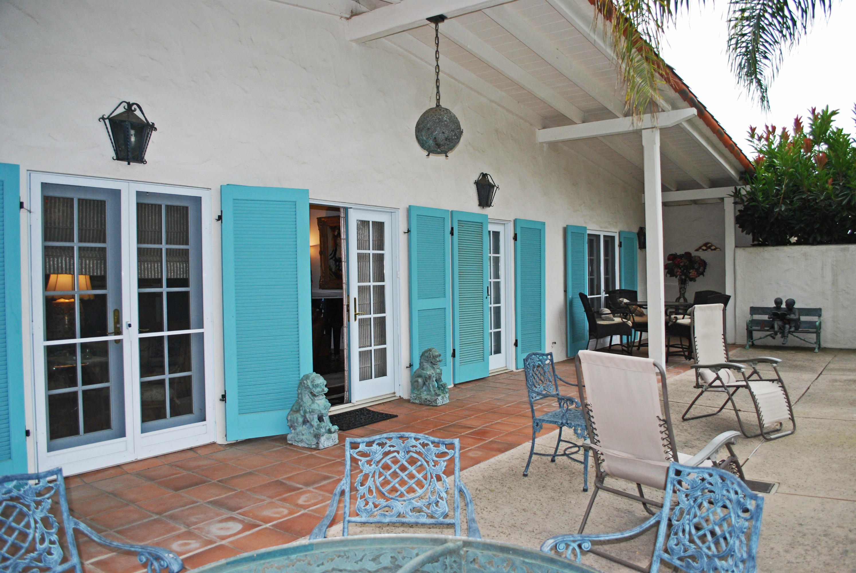 1920 Boundary Drive Montecito, CA 93108 - Photo 7 of 10 a view of a patio with table and chairs and potted plants