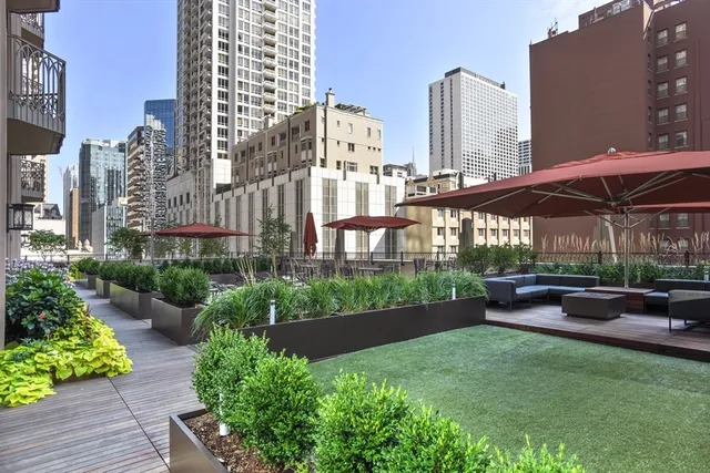 a view of a building with garden