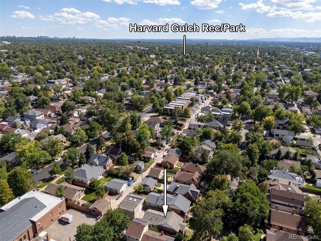 an aerial view of residential house