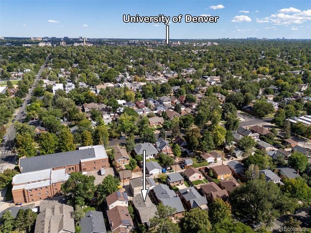 an aerial view of multiple house