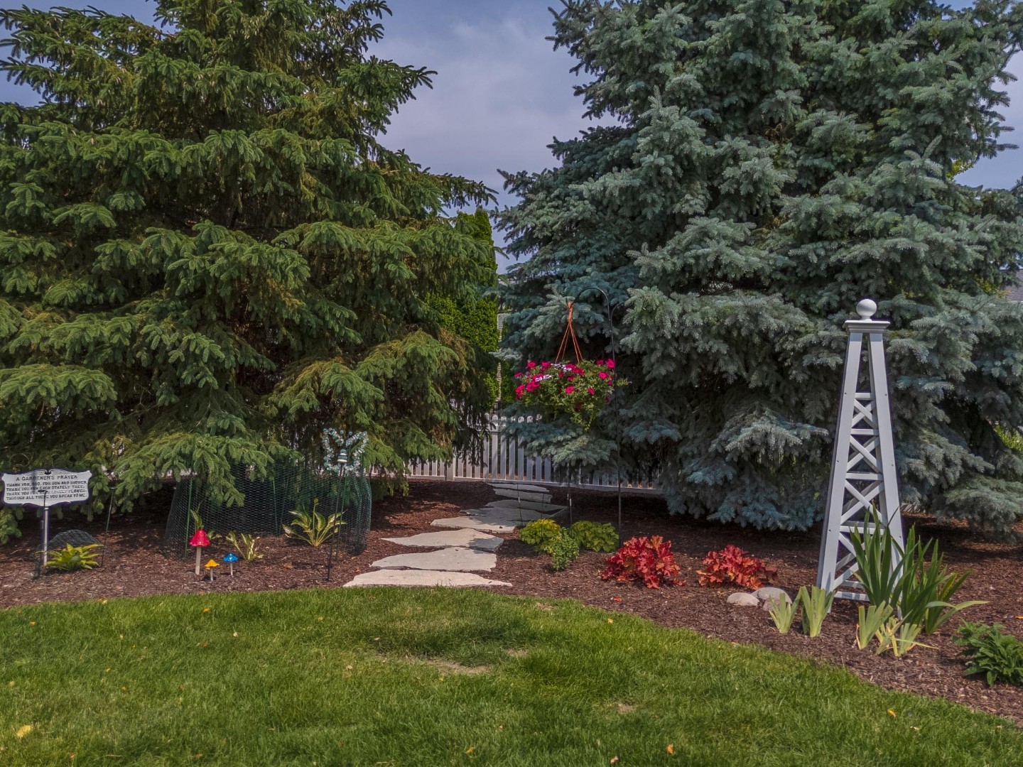 1048 Norway Court Normal, IL 61761 - Photo 68 of 83 a view of a backyard with potted plants and large trees