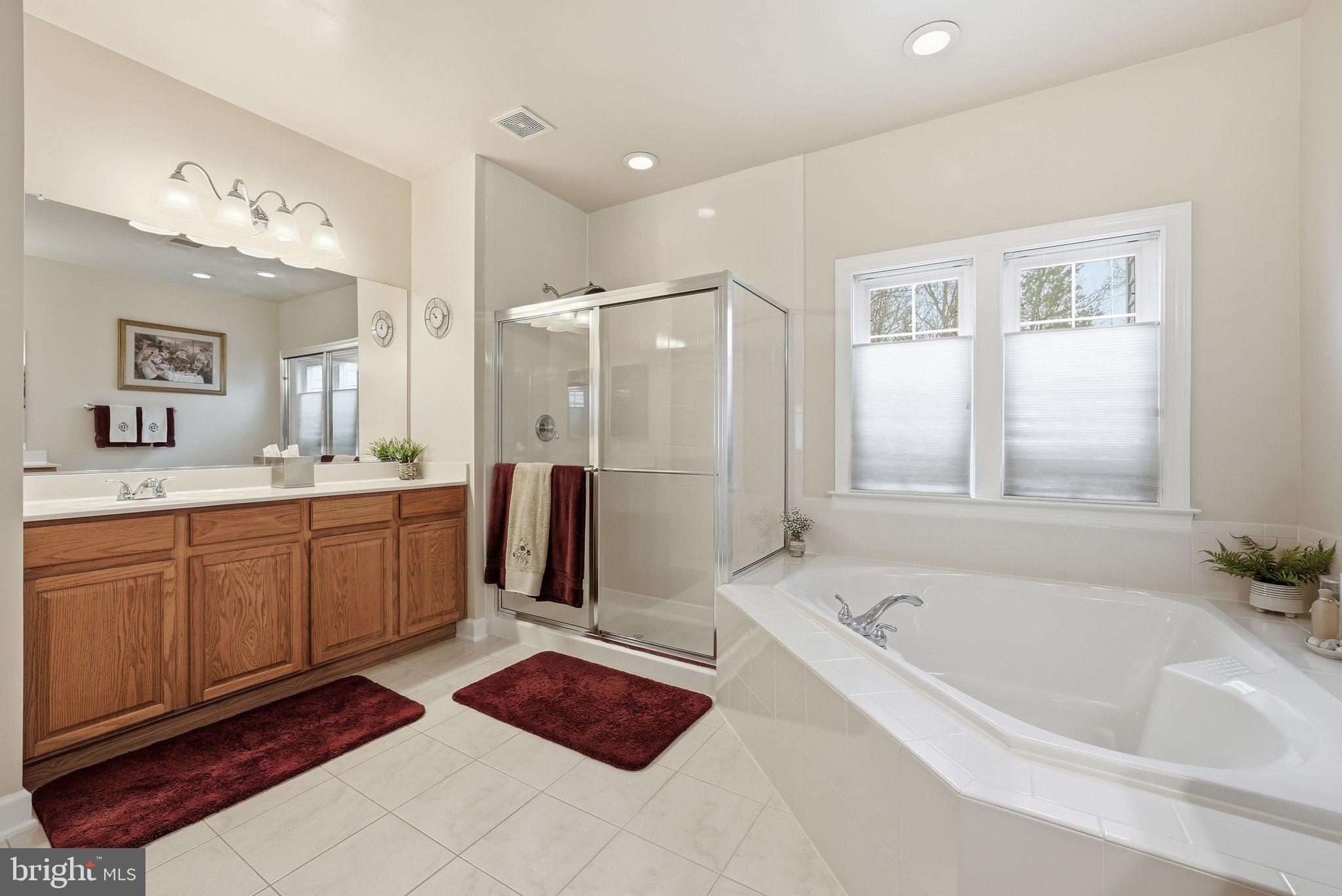 7820 Rose Garden Lane Springfield, VA 22153 - Photo 48 of 65 a spacious bathroom with a tub sink and mirror