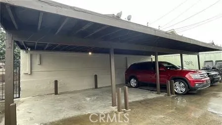 a car parked in front of a house