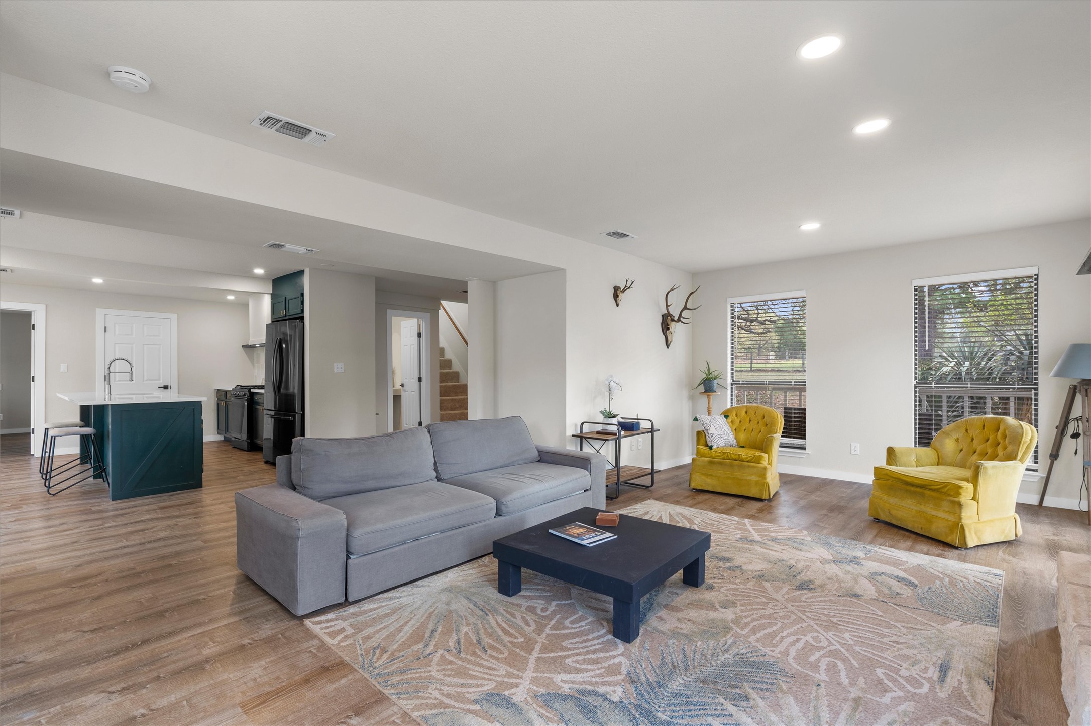 836 Cottle Town Road Smithville, TX 78957 - Photo 13 of 40 Living area with recessed lighting and light wood finished floors