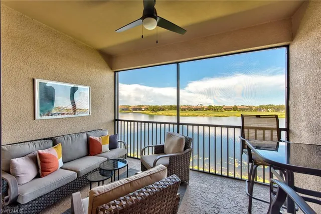 a outdoor living space with furniture