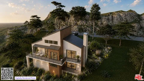 a house with trees in front of it