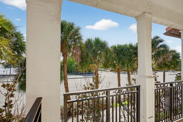 a view of a balcony