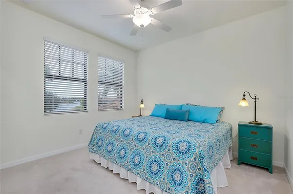 a view of a swimming pool from a balcony