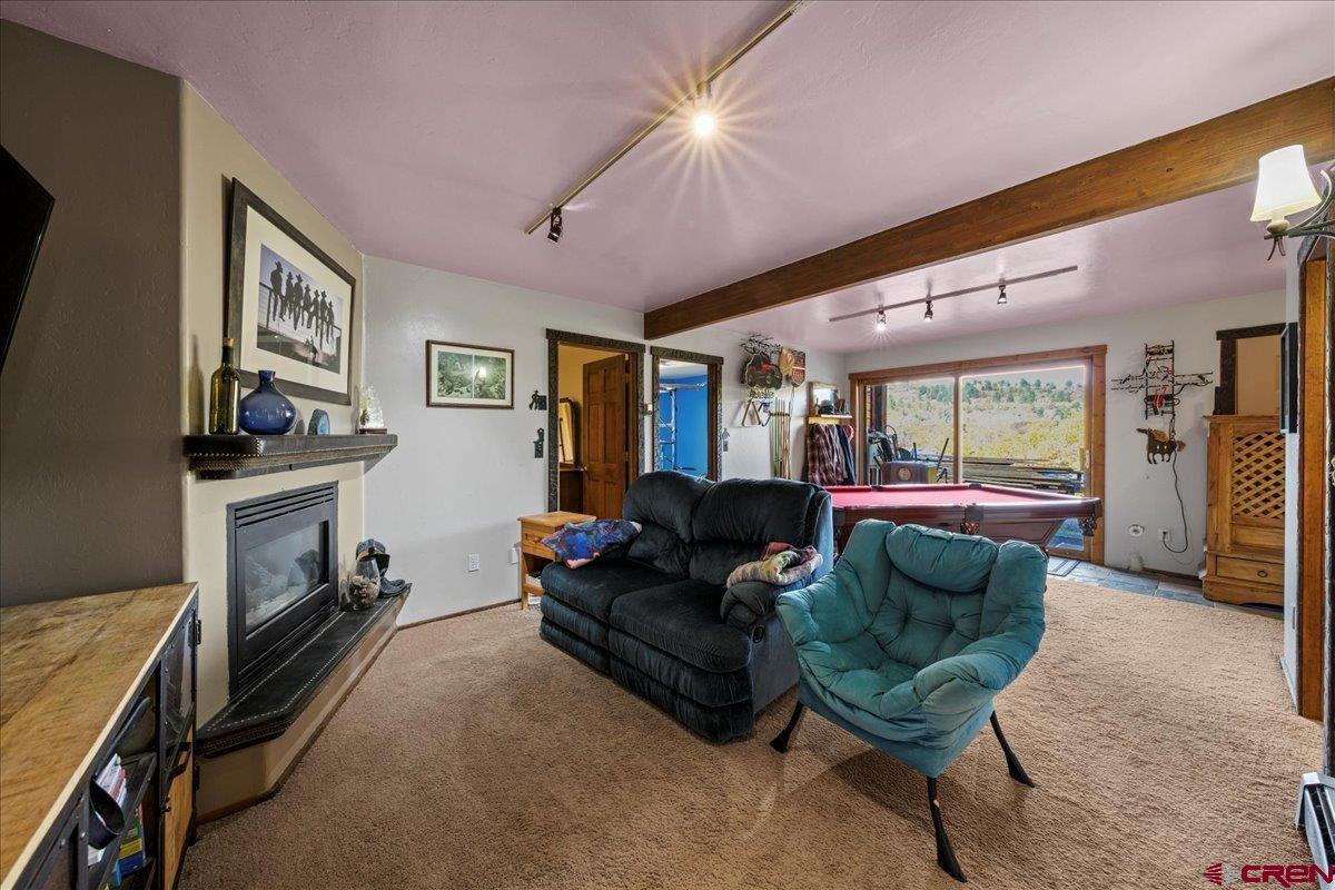 87 Which Way Ridgway, CO 81432 - Photo 41 of 45 a living room with furniture and a fireplace