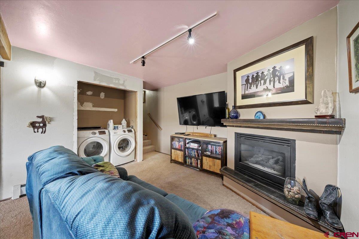 87 Which Way Ridgway, CO 81432 - Photo 42 of 45 a view of a livingroom with furniture a flat screen tv and entryway