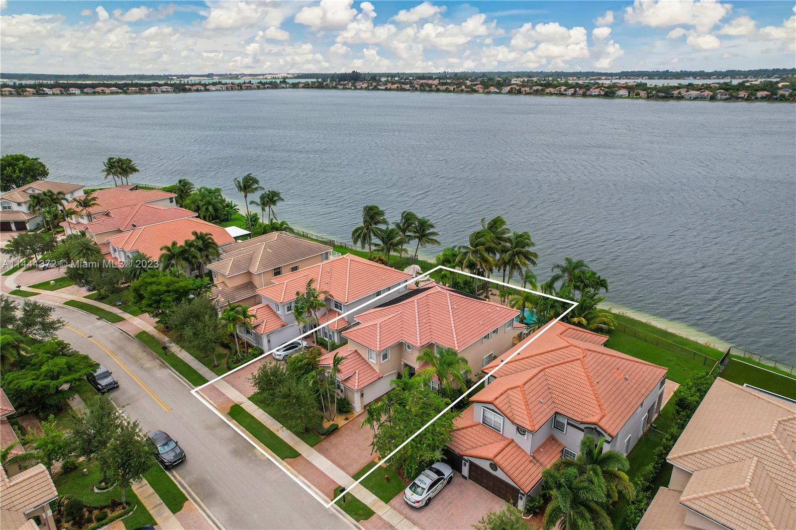 4546 Southwest 179th Way Miramar, FL 33029 - Photo 3 of 55 an aerial view of a house with a lake view