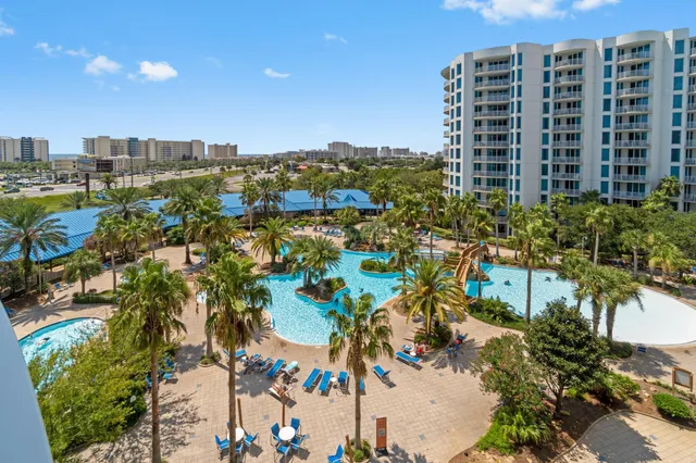 a view of a city with tall buildings