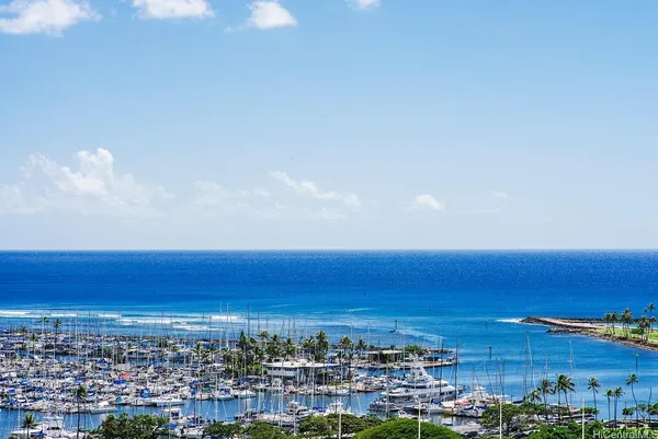 a view of city and ocean