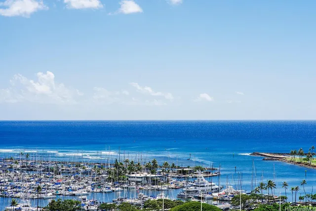 a view of city and ocean