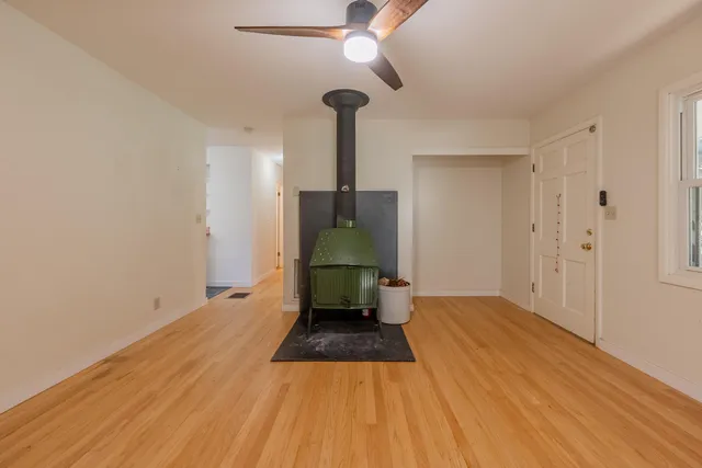 a view of a room and window