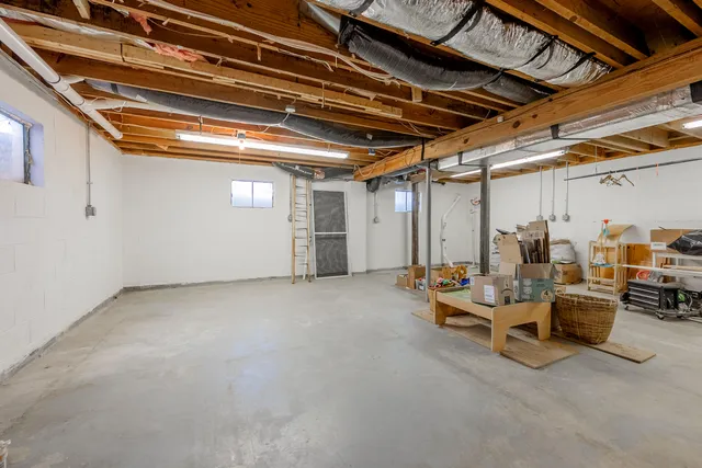 a view of a swimming pool with a yard