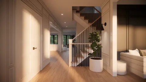 a view of a hallway to of the house