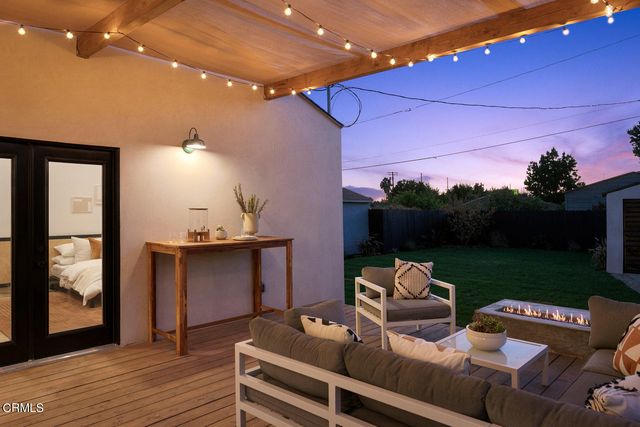 a outdoor space with patio lots of furniture