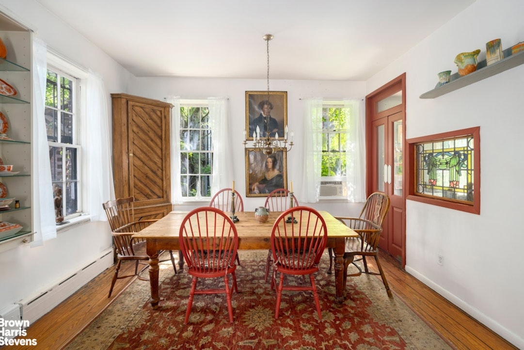 422 West 46th Street, Unit 2R Manhattan, NY 10036 - Photo 5 of 10 a view of a dining room with furniture window and wooden floor