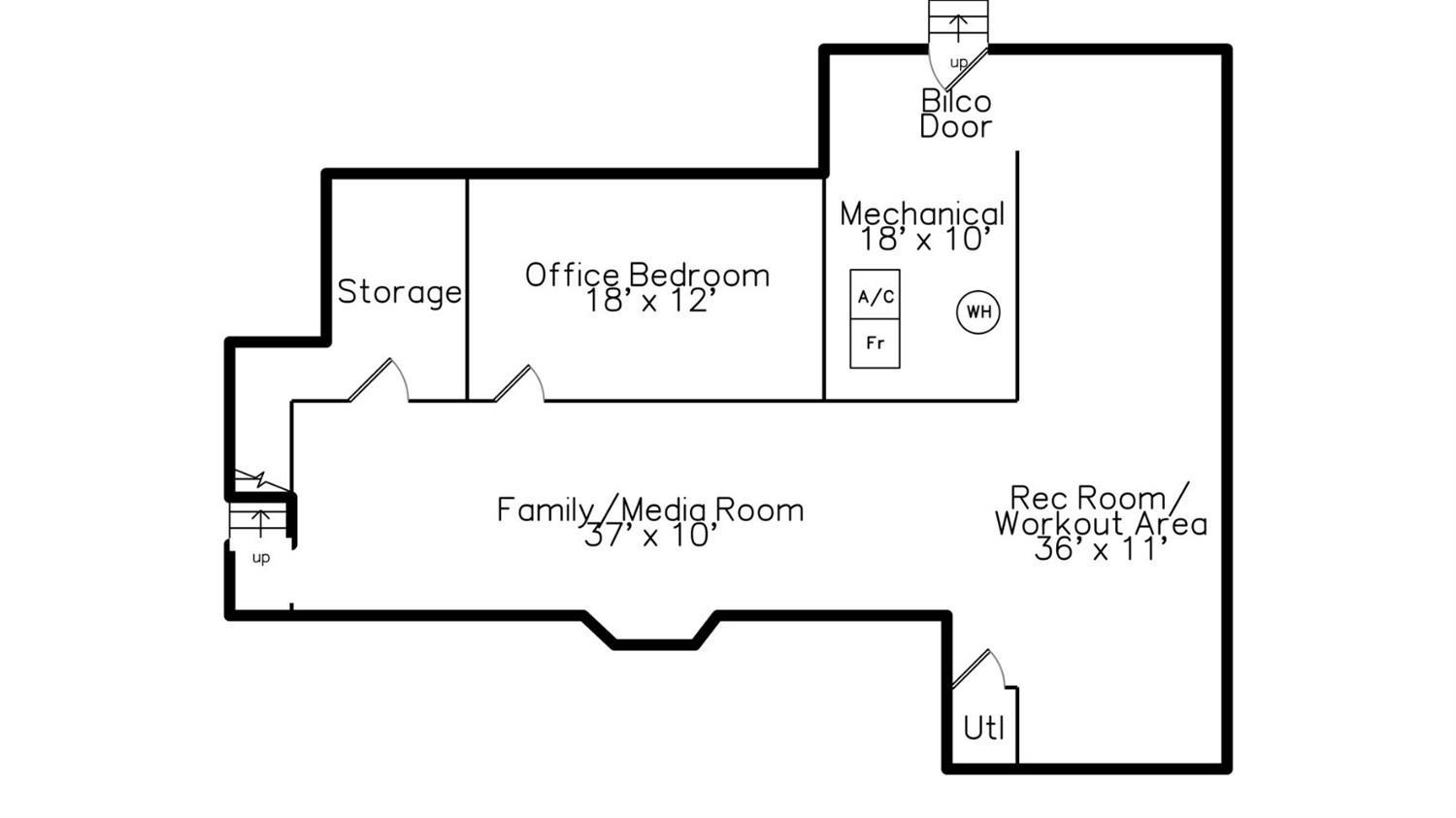 3450 West Albain Road Monroe, MI 48161 - Photo 64 of 64 Basement floor plan