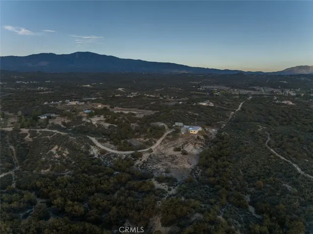 a view of an outdoor space and mountain view