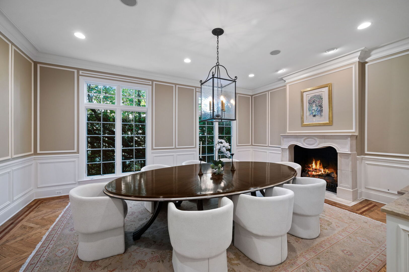 677 Greenleaf Avenue Glencoe, IL 60022 - Photo 12 of 54 a living room with couches and a fireplace