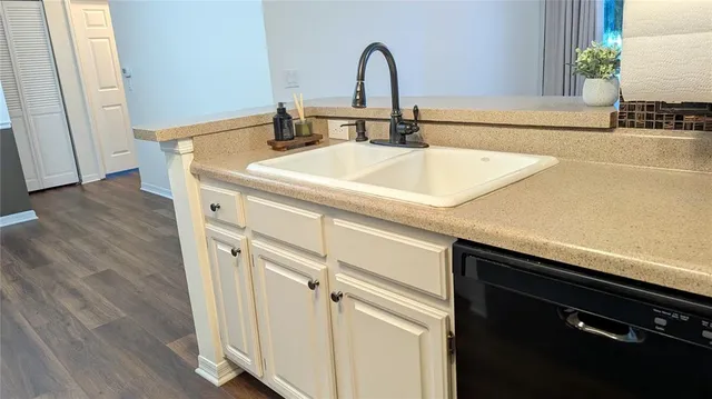 a close view of a sink