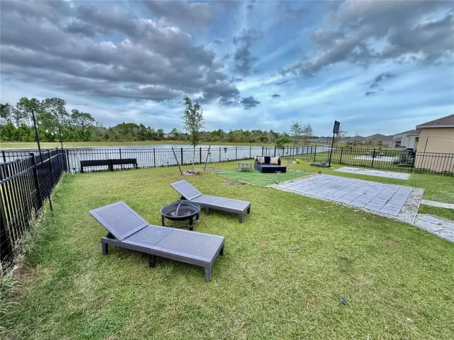 a view of a porch with furniture
