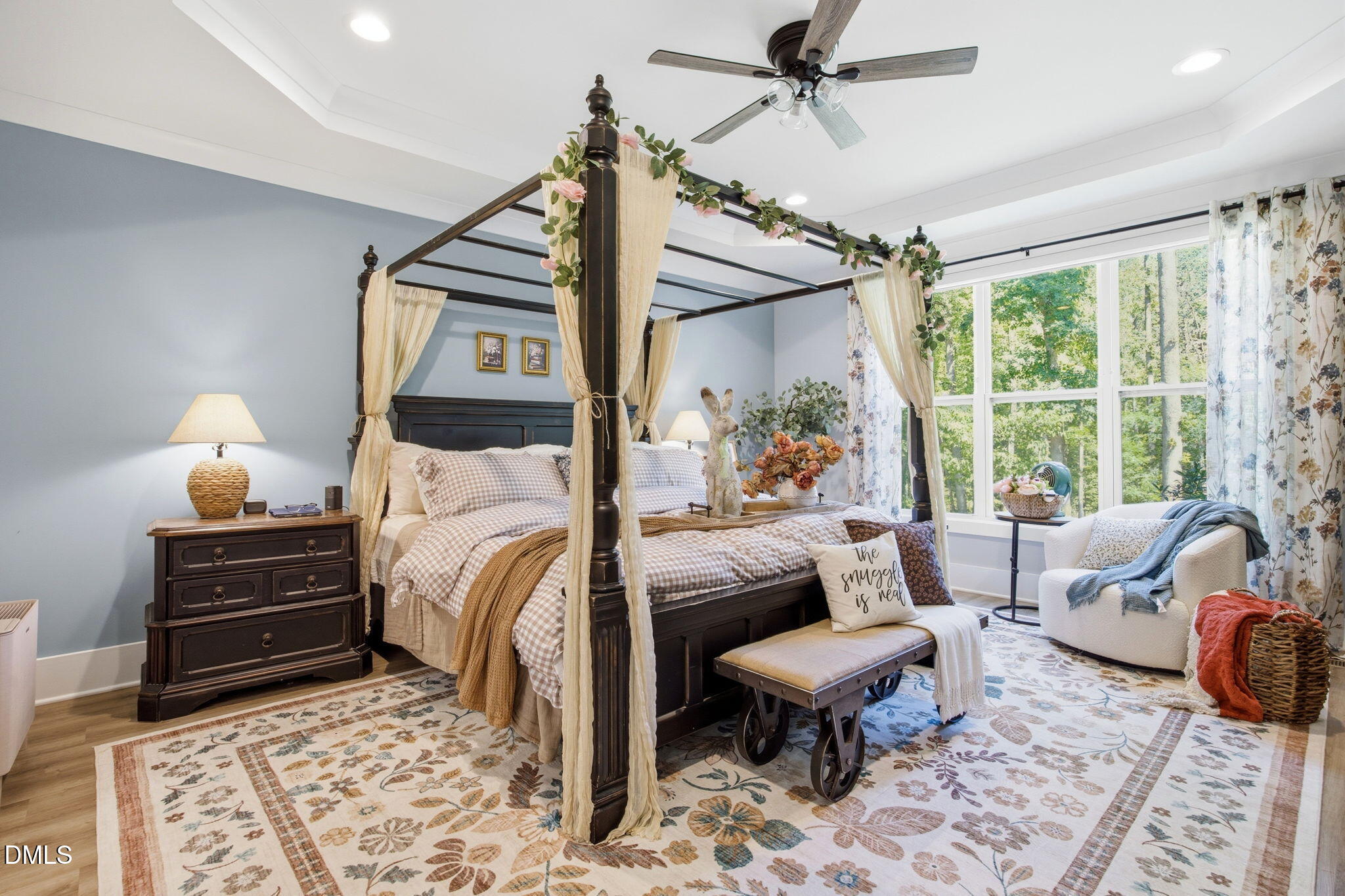 3511 Bruce Garner Road Wake Forest, NC 27587 - Photo 18 of 56 a bedroom with furniture and a large window