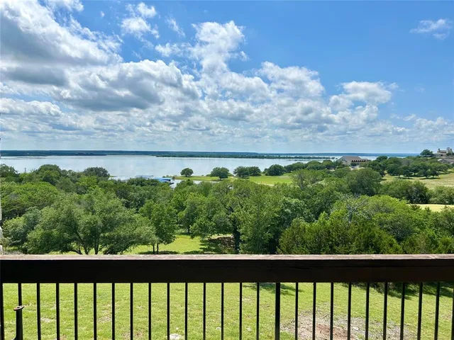 a balcony with street view