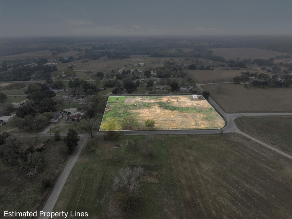 621 Tenth Street Lexington, TX 78947 - Photo 14 of 25 Overview of rural landscape with property boundaries highlighted