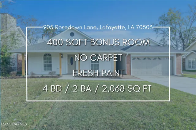 $259,000 | 905 Rosedown Lane, Lafayette, LA 70503