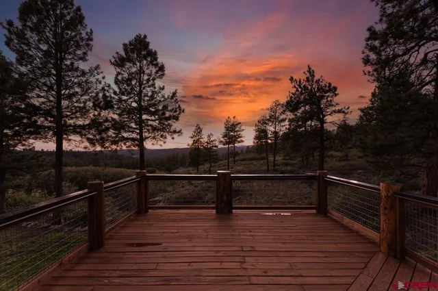 a view of outdoor space with wooden floor and yard