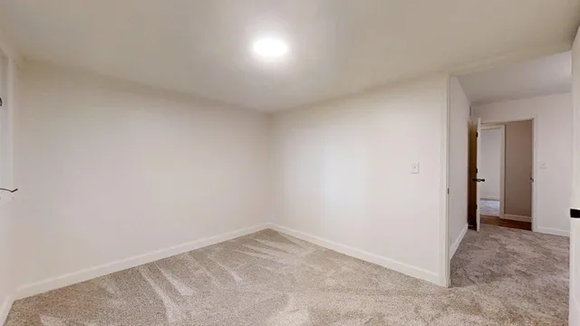 an empty room with a window