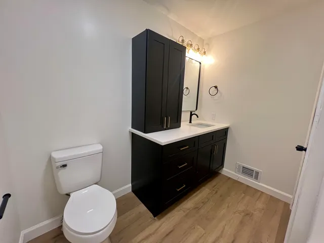 wooden floor in a room