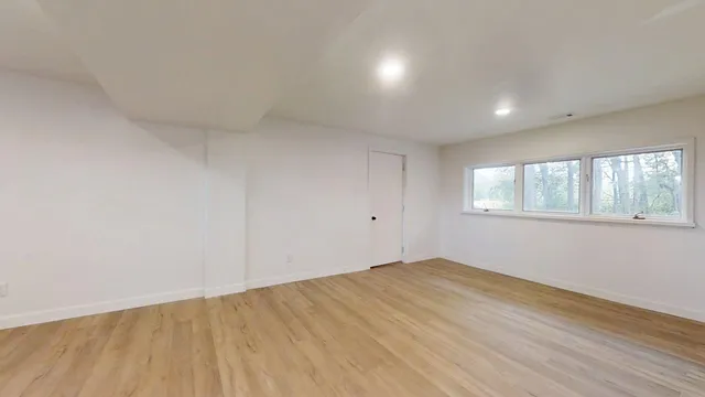 a view of backyard with green space