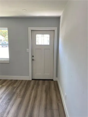 a view of hallway with window