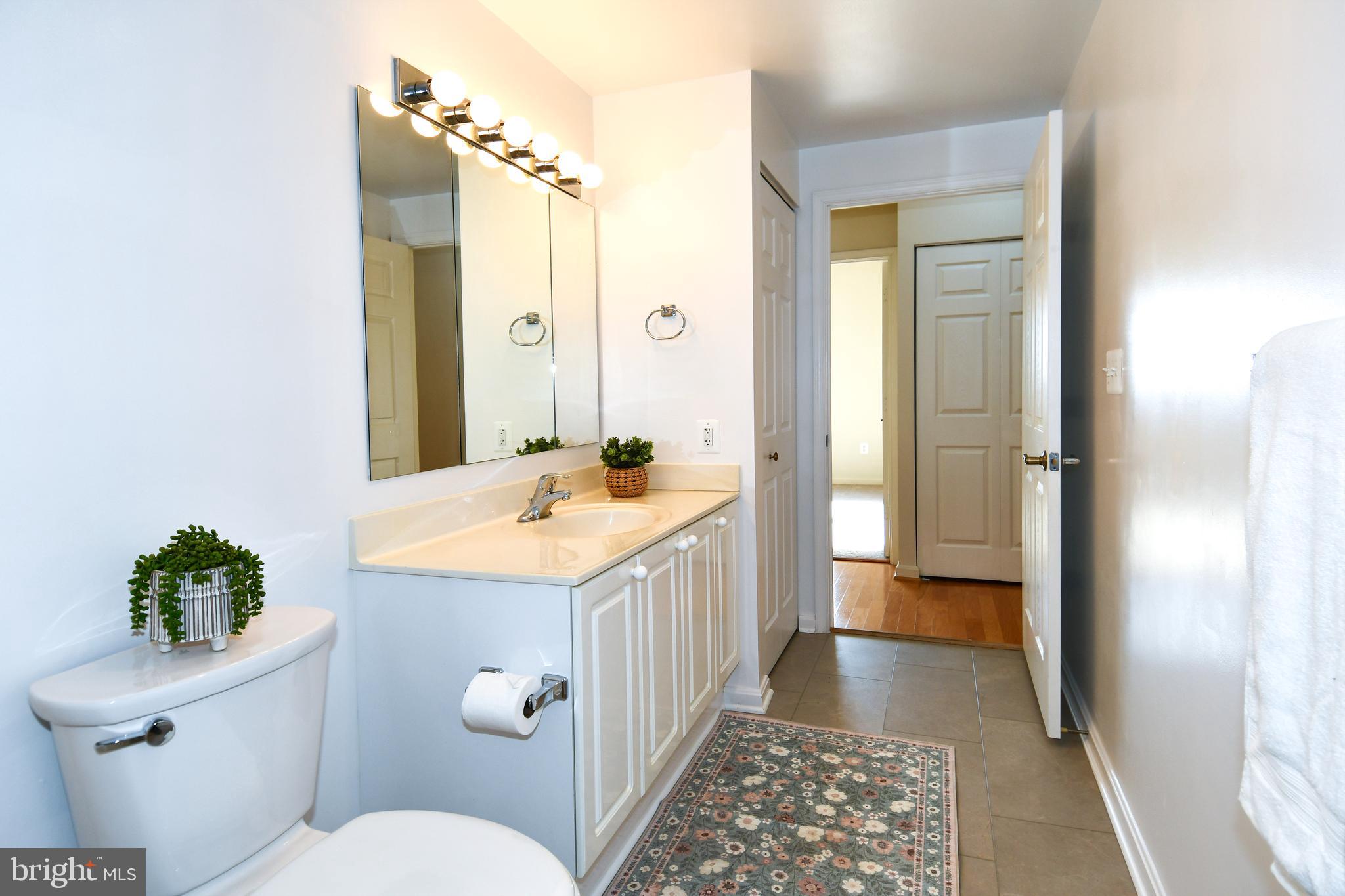 3100 North Leisure World Boulevard, Unit 801 Silver Spring, MD 20906 - Photo 48 of 69 a bathroom with a sink a toilet a mirror and shower