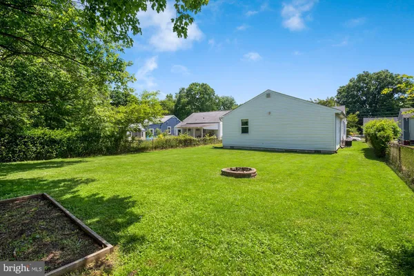 a view of a backyard with a garden