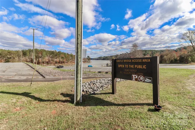 a view of a parking space and city view