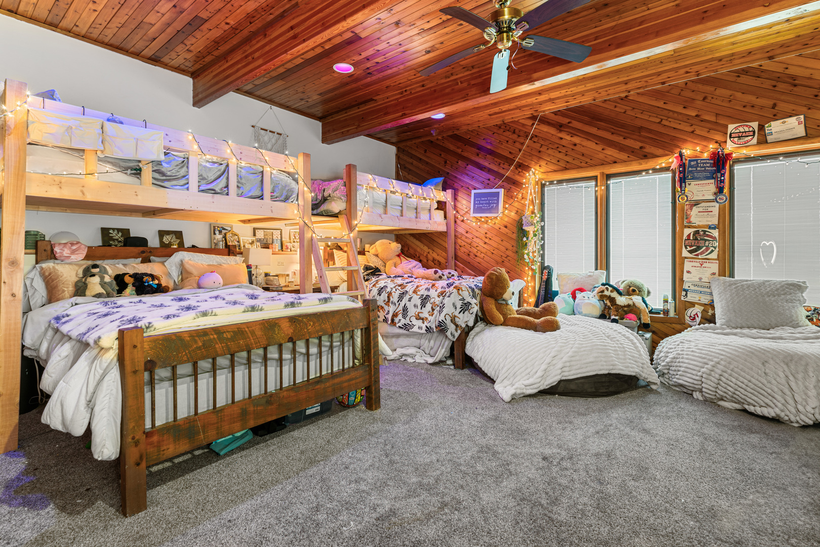 12300 River Road Plano, IL 60545 - Photo 17 of 25 a bedroom with furniture and a chandelier