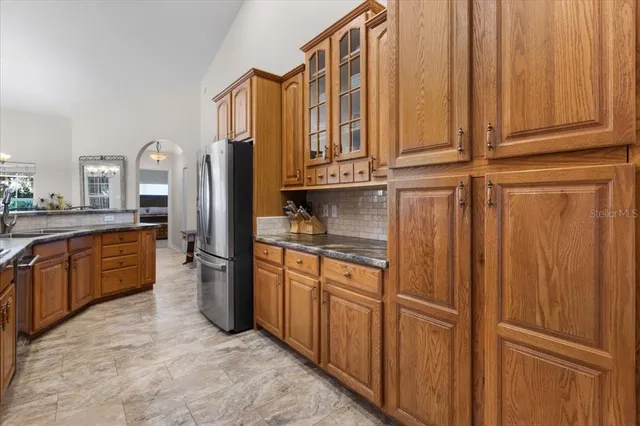 a bathroom with a shower and toilet
