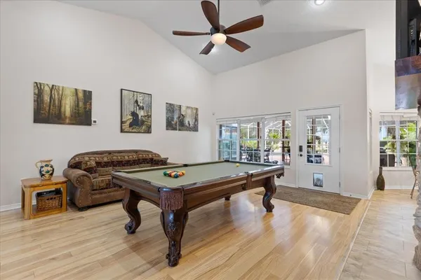 a bathroom with a sink vanity and a mirror