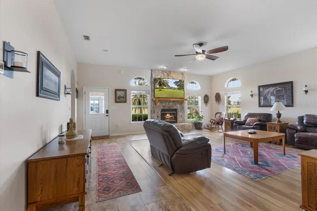 a view of a garage with car parked