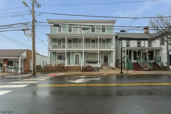 a view of a building on a street