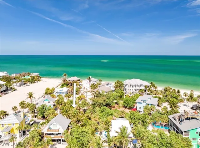 a view of a lake with a city