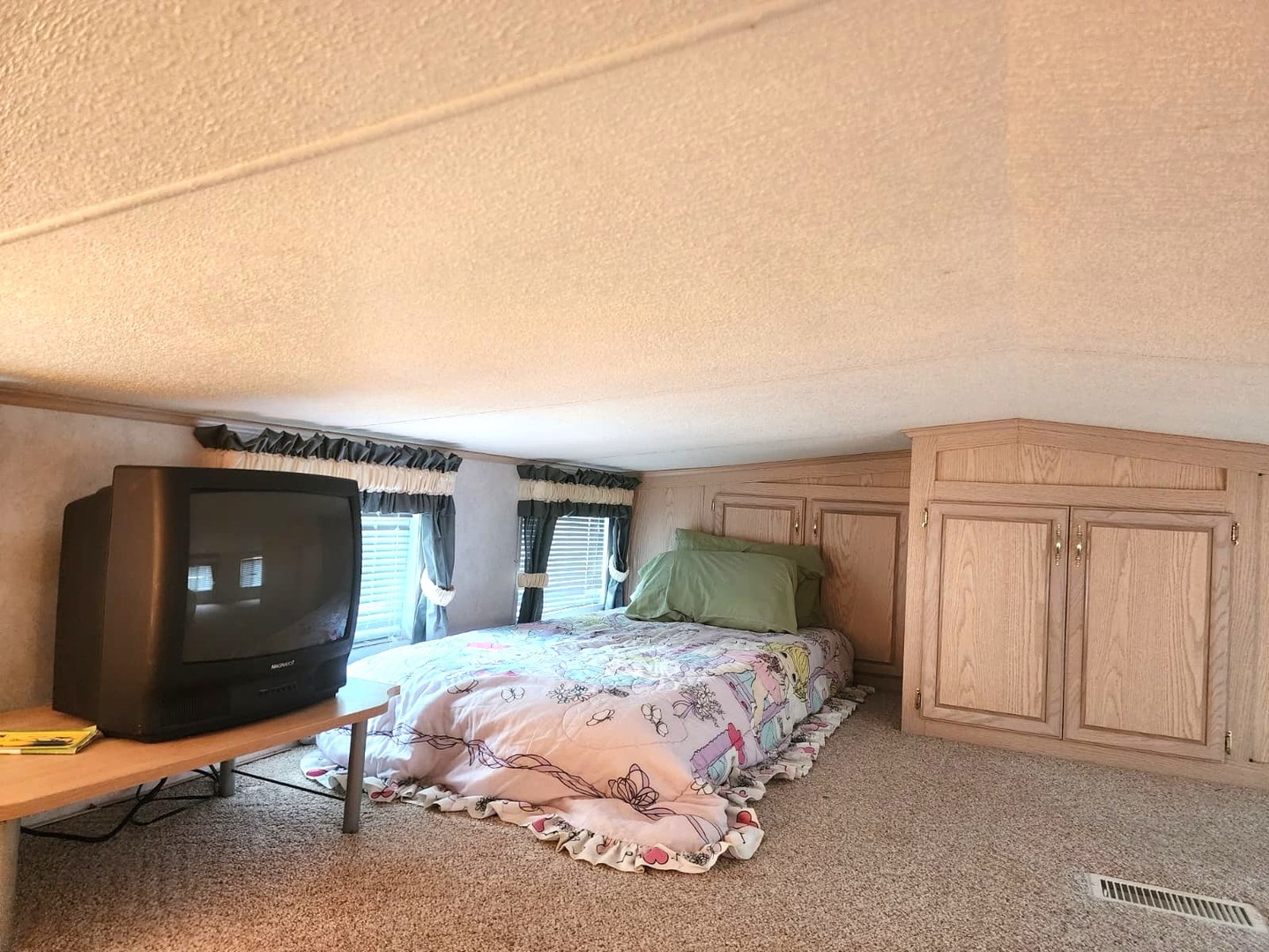 28-21 Woodhaven Sublette, IL 61367 - Photo 21 of 35 a bedroom with a bed and a tv
