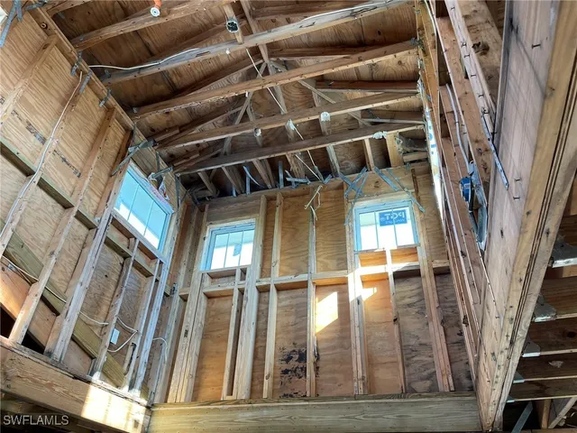 a view of balcony with wooden floor